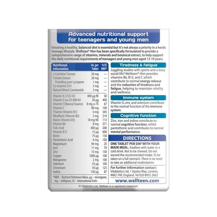 Vitabiotics Wellteen Him 30 Tablets