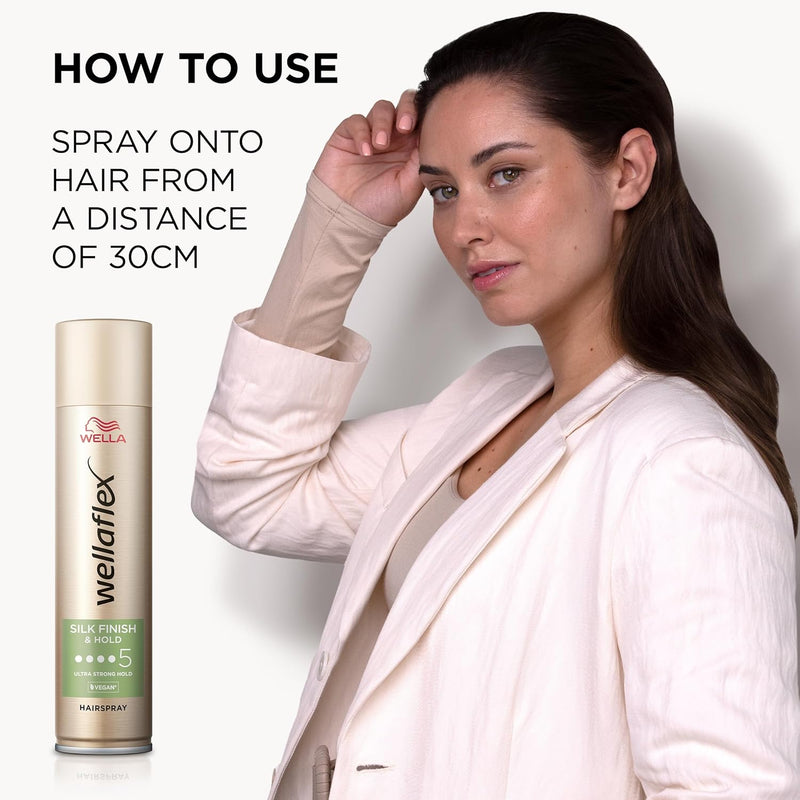 Wella Wellaflex Silk Finish & Hold Hairspray 400ml