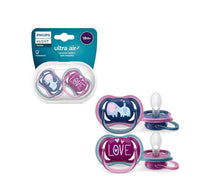 Philips Avent Ultra Air Pacifier 18 Months+ Girl Deco 2 Pack