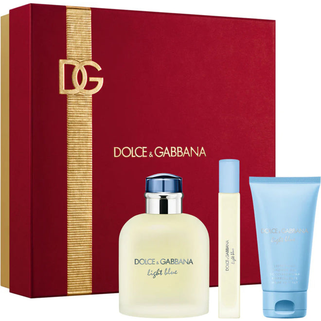 Dolce & Gabbana Light Blue Pour Homme (M) Set EDT 125ml + EDT 10ml + Refreshing Shower Gel 50ml