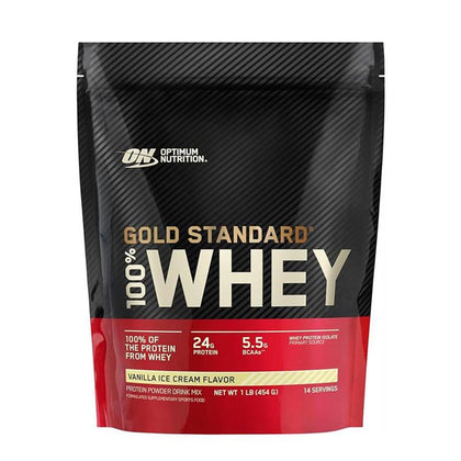 Optimum Nutrition Gold Standard 100% Whey Protein Vanilla Ice Cream 454g - Chemist Warehouse UAE
