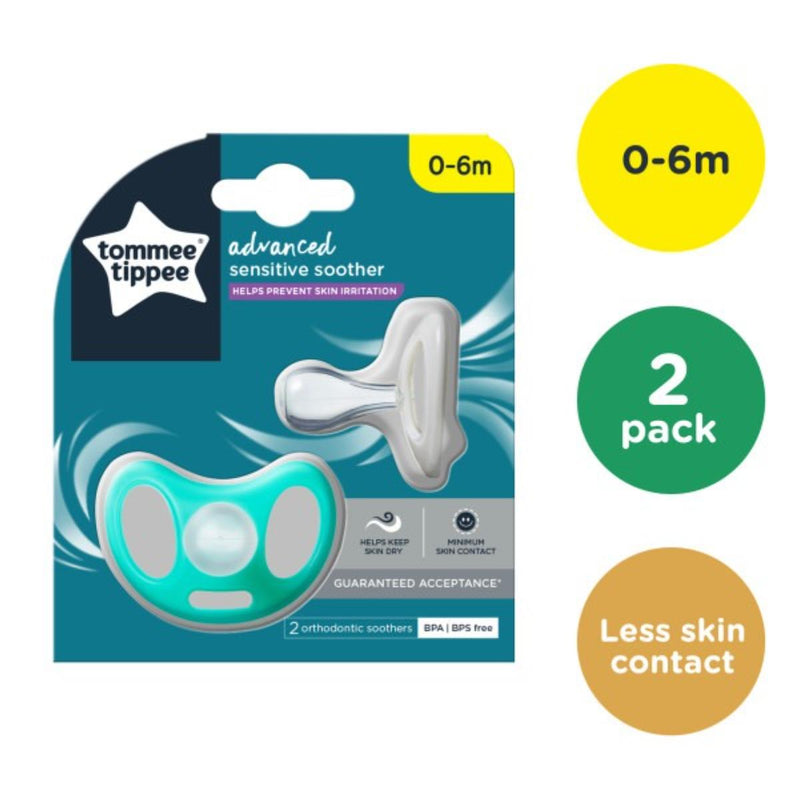 Tommee Tippee Advanced Sensitive Soother 0-6 Months 2 Pieces
