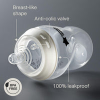 Tommee Tippee Natural Start Bottle 0 Month+ 260ml Blue 2 Pieces