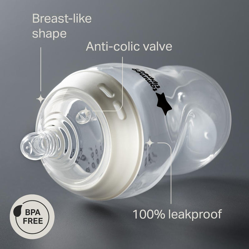 Tommee Tippee Natural Start Bottle 0 Month+ 260ml Blue 2 Pieces