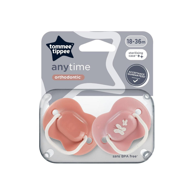 Tommee Tippee Anytime Orthodontic Soother 18-36 Months 2 Pieces