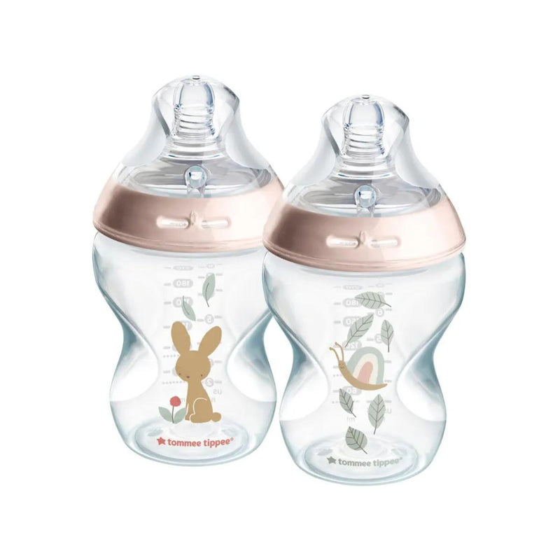 Tommee Tippee Natural Start Bottle 0 Month+ 260ml Pink 2 Pieces